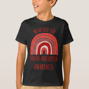Red For Brain Aneurysm Awareness Brain Aneurysm T-Shirt