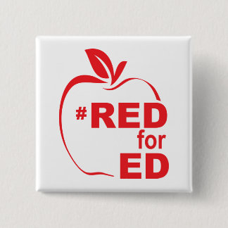 Red for Ed 15 Cm Square Badge