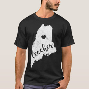 Red For Ed  Maine Teacher Public Education _1  T-Shirt