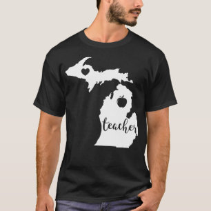 Red For Ed  Michigan Teacher Public Education _3  T-Shirt