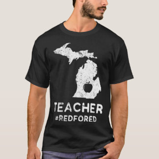 Red For Ed Michigan Teacher Public Education T-Shirt