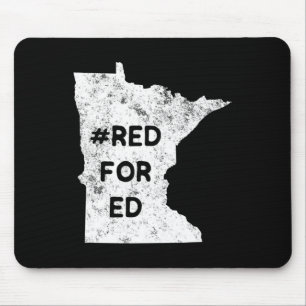 Red For Ed Minnesota Teacher Public Education For Mouse Mat