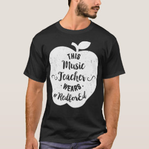 Red For Ed   Music Teacher Protest Walkout T  T-Shirt