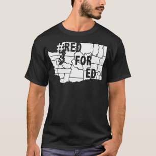 Red For Ed Washington WA Teacher Protest Rally Te T-Shirt