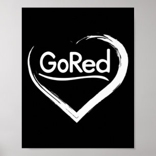 Red For Heart Disease Awareness Poster