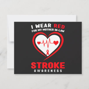 Red For My Mother In-Law Stroke Invitation