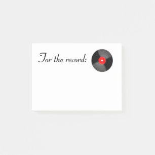 Red For The Record Post It Notes
