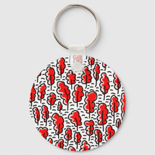Red Forest Key Ring