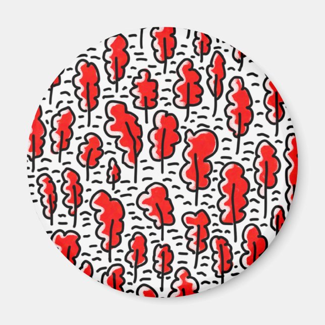 Red Forest Magnet (Front)