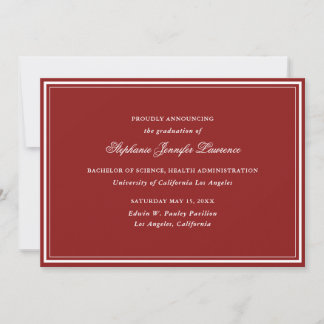 Red Formal Graduation Announcement