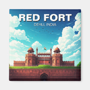 Red Fort Dehli India Travel Souvenir Magnet