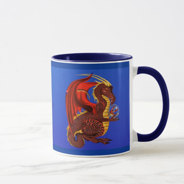Red Fortune Dragon Mug (Right)