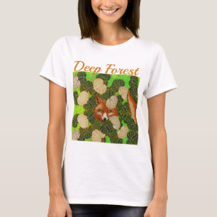 RED FOX AMONG THE GREEN LEAVES AND FOLIAGE T-Shirt