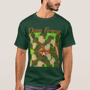RED FOX AMONG THE GREEN LEAVES AND FOLIAGE T-Shirt