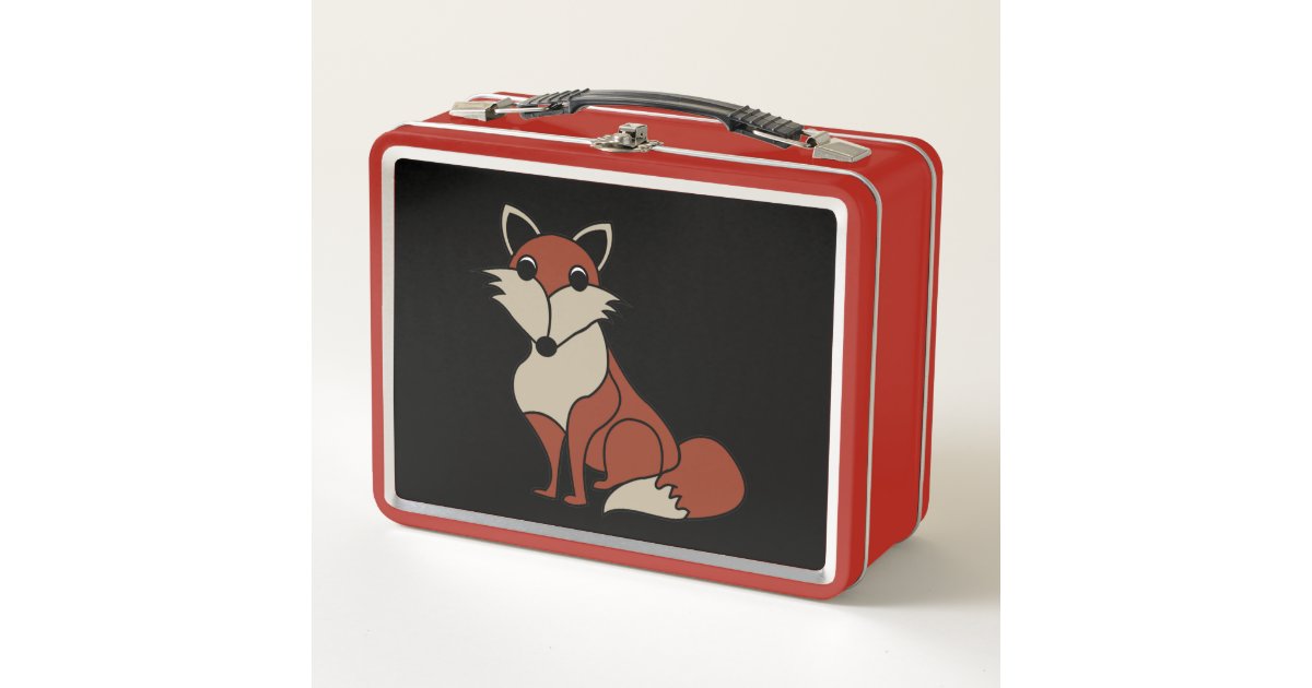 Red Fox Animal Metal Lunch Box | Zazzle