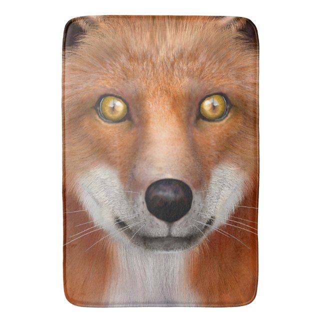 Red Fox Bath Mat (Front Vertical)