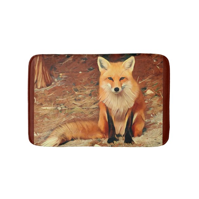 Red Fox Bath Mat (Front)
