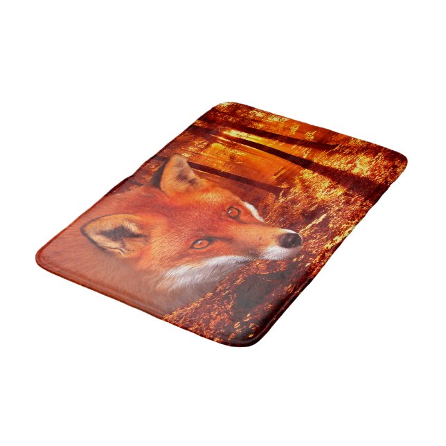 Red Fox Bath Mat (Angled)