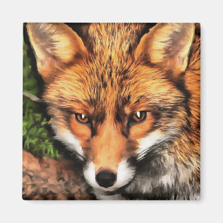 Red Fox Beautiful Wildlife Art Magnet