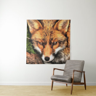 Red Fox Beautiful Wildlife Art Tapestry