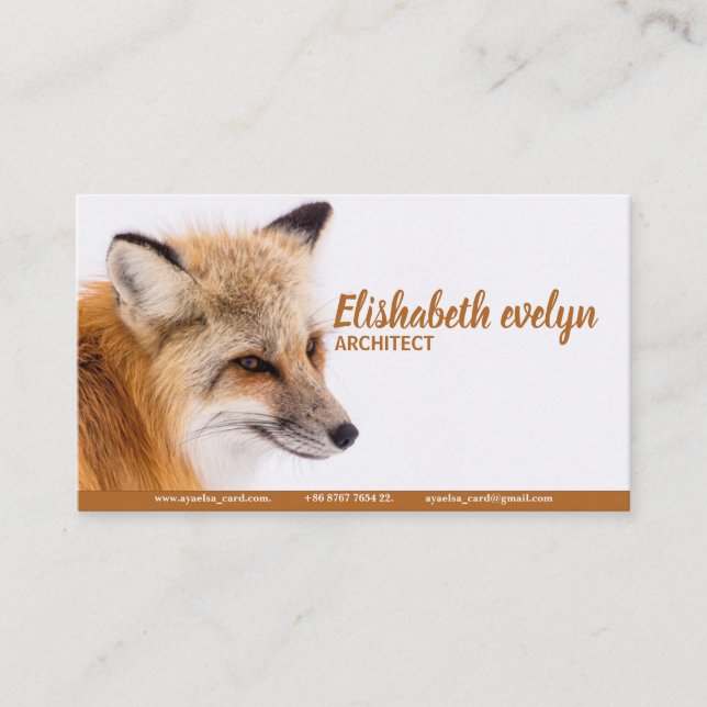Red Fox Business Card (Front)
