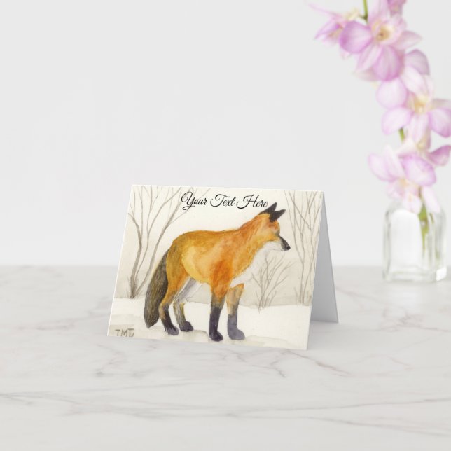 Red Fox Card (Orchid)