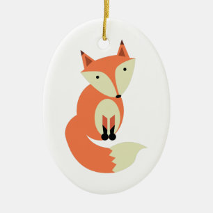 Red Fox Ceramic Tree Decoration