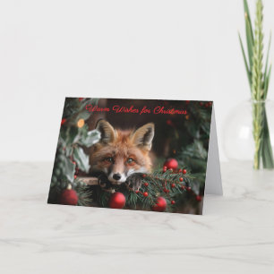 Red Fox Christmas Card Warm Woodland Wishes