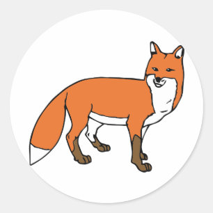 Red Fox Classic Round Sticker