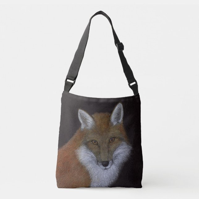 Red Fox Clutch Crossbody Bag (Front)