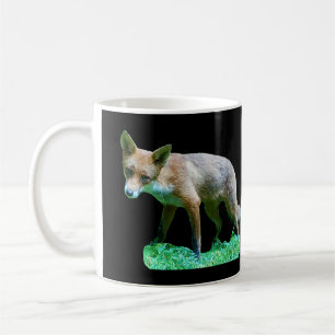 Red Fox Cub Green Moss Woodland Forest Wildlife  Coffee Mug