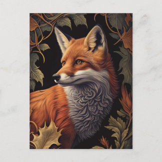 Red Fox | Elegant Wildlife Animal Portrait Postcard