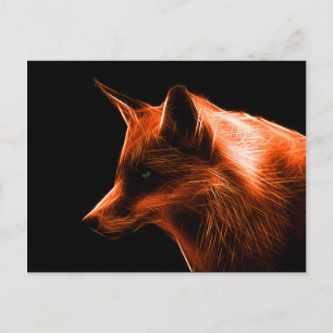 Red Fox Face Postcard