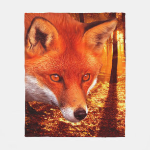 Red Fox Fleece Blanket