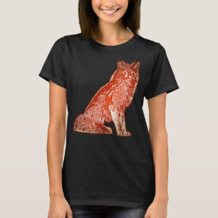 Red fox forest animal wild predator with fox 5 T-Shirt