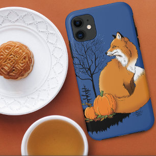 Red Fox Forest Pumpkins iPhone 11 Case