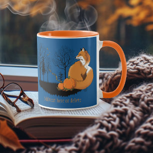 Red Fox Forest Pumpkins Mug