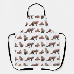 Red Fox Frenzy All Over Print Apron