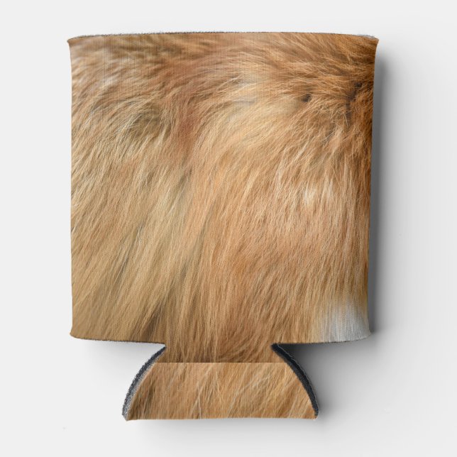 Red Fox Fur Pattern Tile Can Cooler (Front)