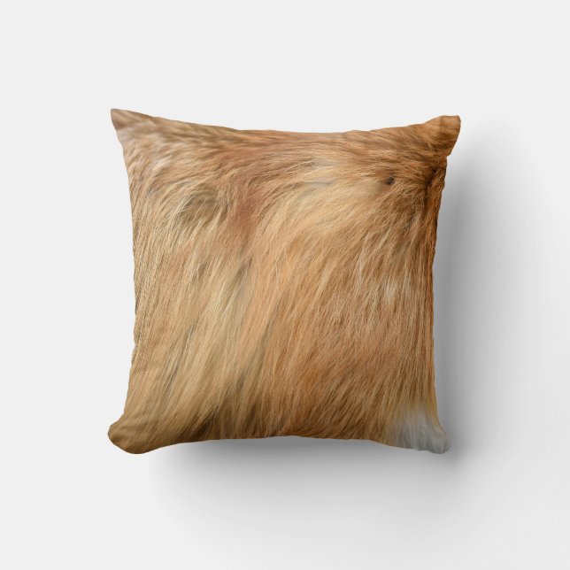 Red Fox Fur Pattern Tile Cushion (Front)