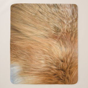 Red Fox Fur Pattern Tile Sherpa Blanket