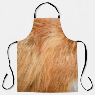 Red fox fur texture apron
