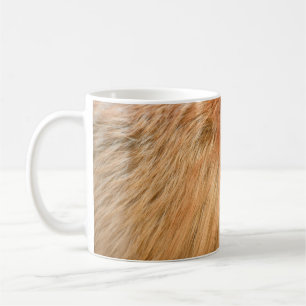 Red fox fur texture coffee mug