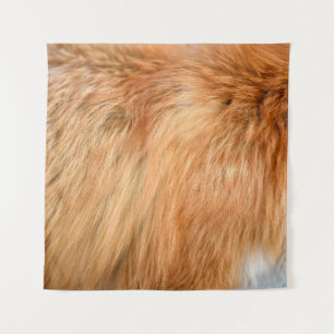 Red fox fur texture tapestry