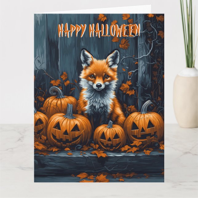 Red Fox Halloween Card (Front)
