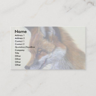Red Fox (head study) Business Card