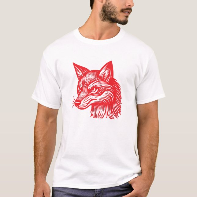 Red Fox Head T-Shirt (Front)