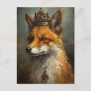 Red Fox in a Crown Postcard