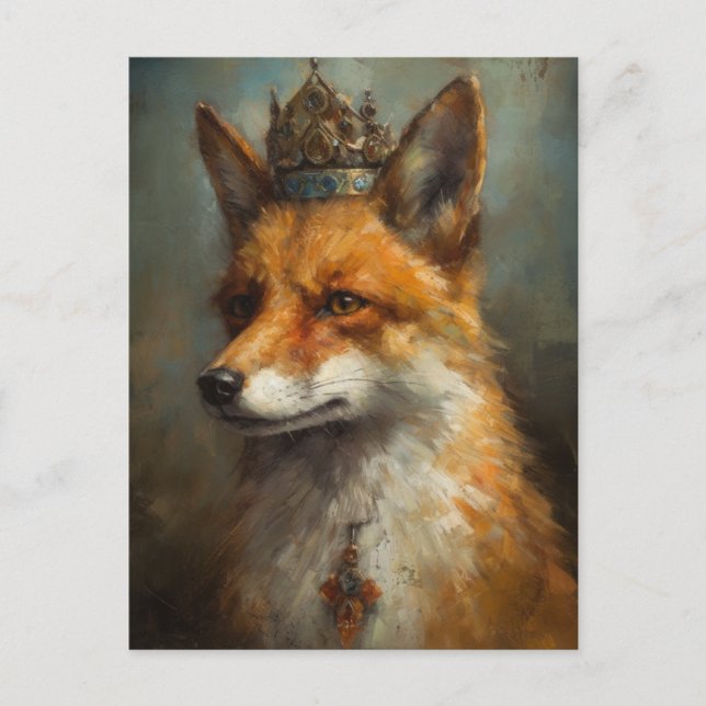 Red Fox in a Crown Postcard (Front)