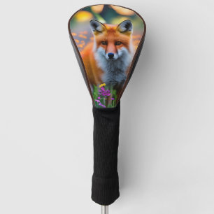Red Fox in Field of Wildflowers   Golf Head Cover